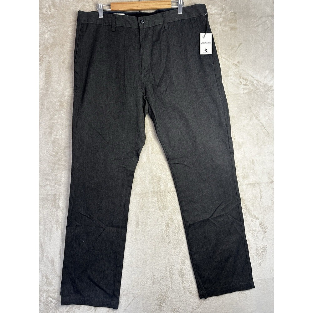 Volcom 38 V Monty Pant Mens Charcoal NEW Straight Leg Chino A11313S1